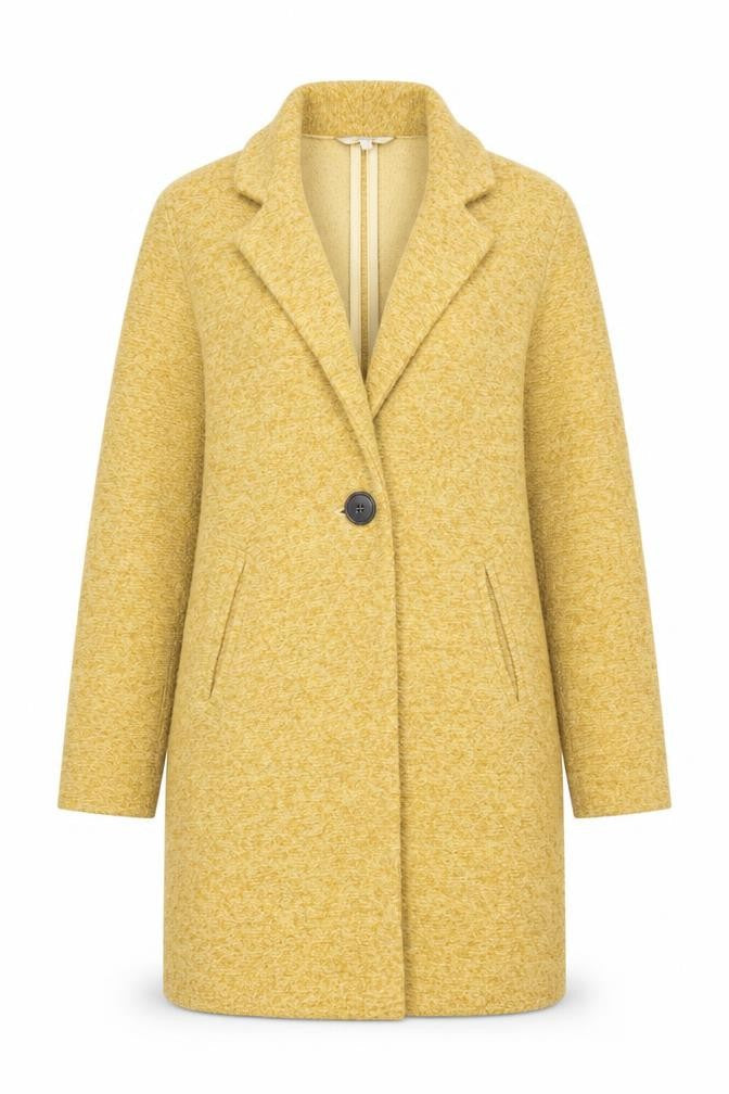 Next Women’s Yellow Mid-Length Polyester Overcoat Size 6