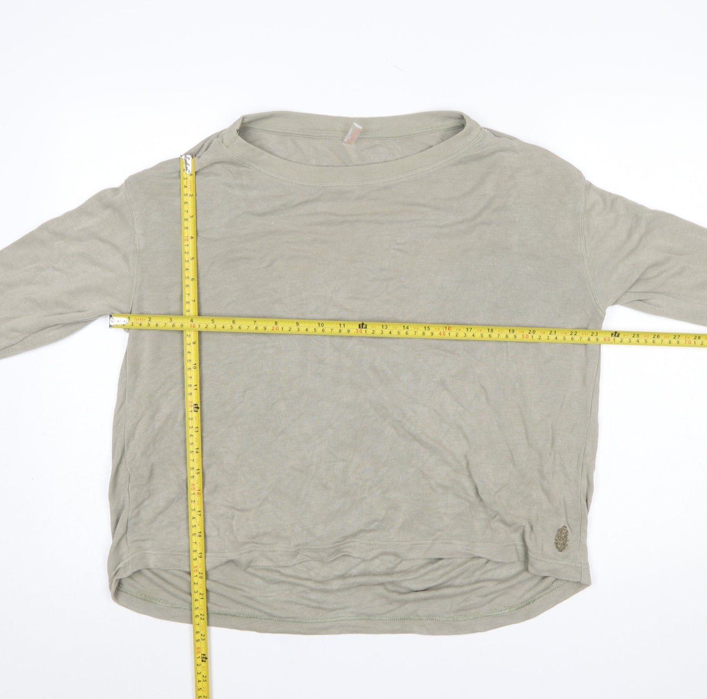 For Movement Women's Beige Long Sleeve Modal Blend T-Shirt Size S