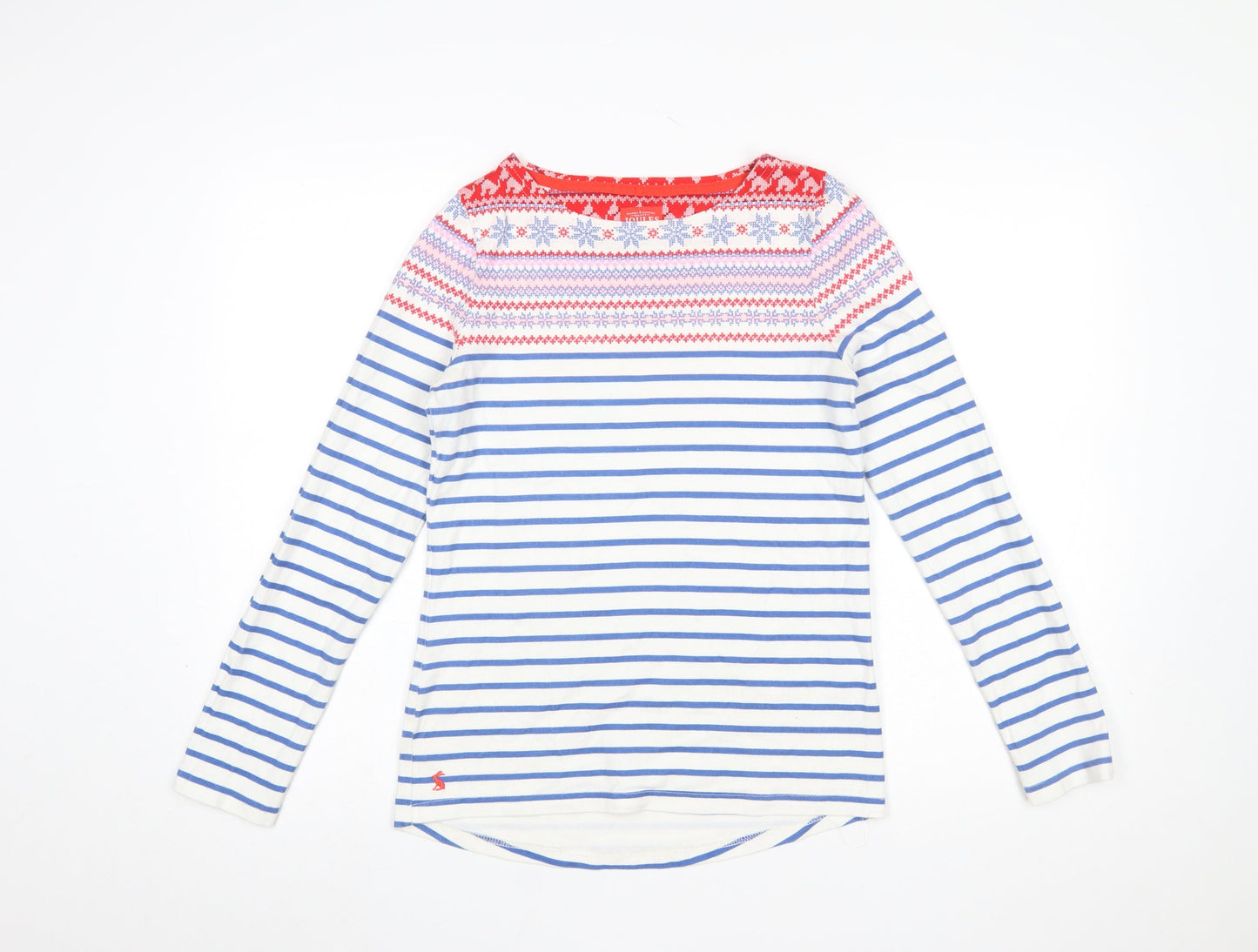 Joules Womens Multicoloured Striped Cotton Long Sleeve Top Size 10