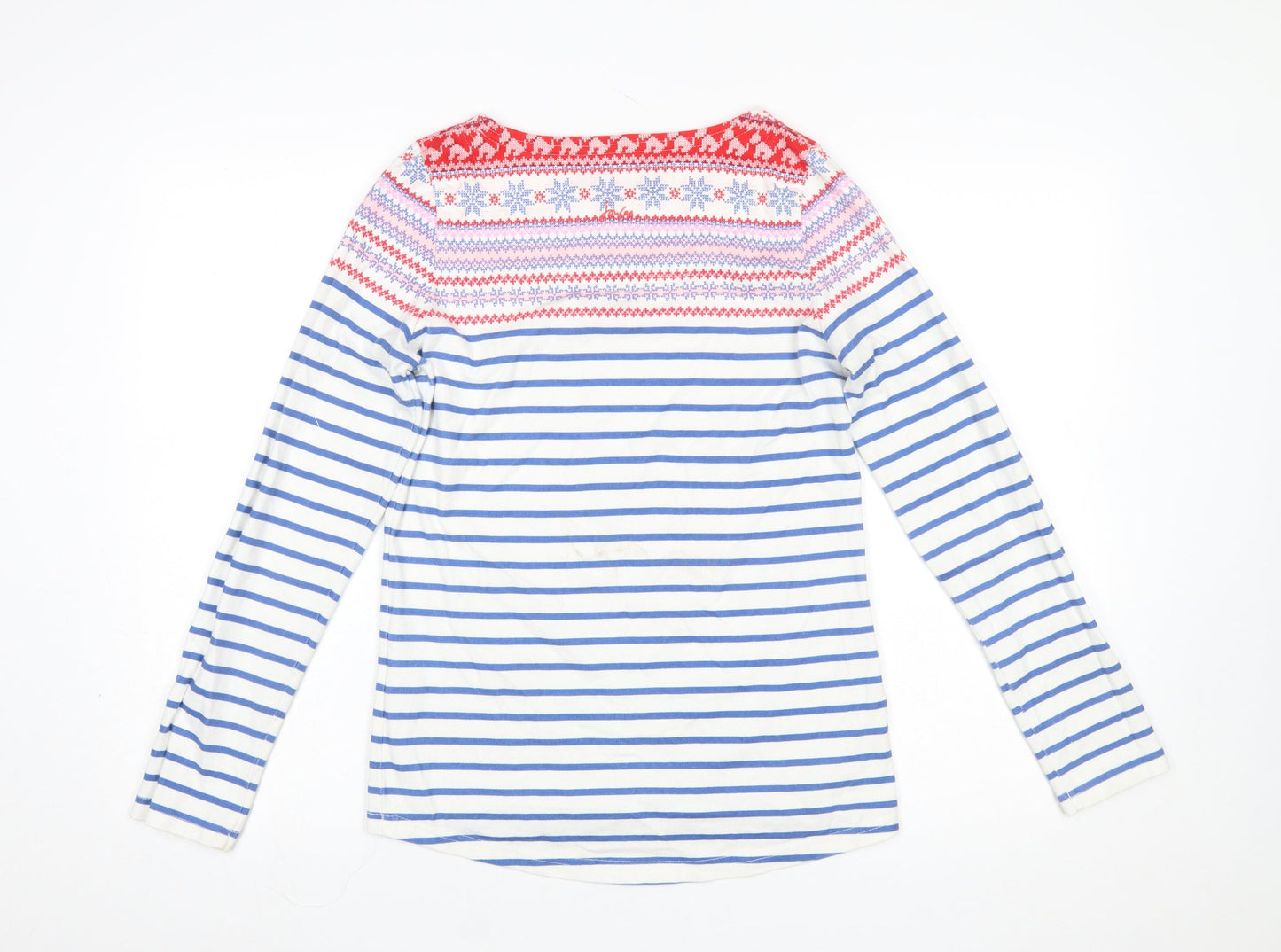 Joules Womens Multicoloured Striped Cotton Long Sleeve Top Size 10