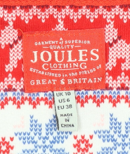 Joules Womens Multicoloured Striped Cotton Long Sleeve Top Size 10
