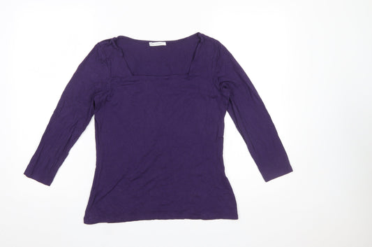 Artigiano Women's Purple Jersey Blouse Size 14