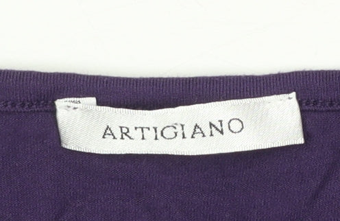 Artigiano Women's Purple Jersey Blouse Size 14