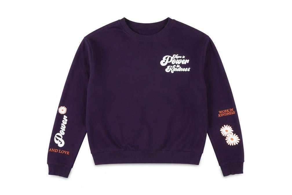 Max Women's Purple Graphic Pullover Sweatshirt Size 14