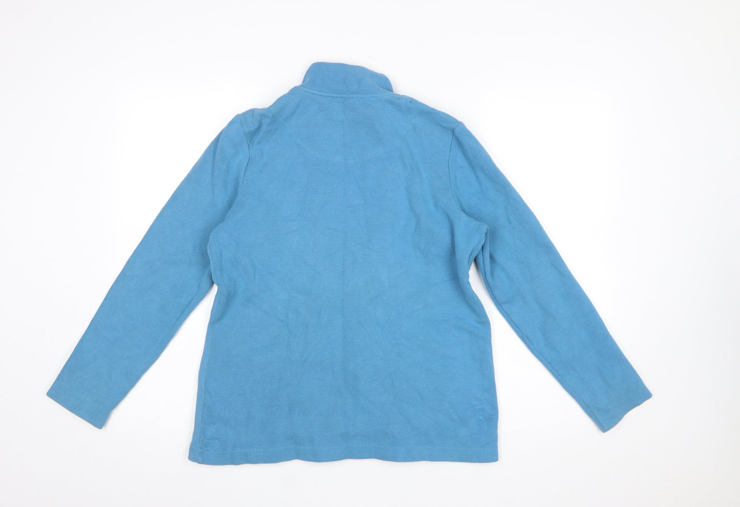 Dash Women Blue Size 10 Full Zip Cotton Hoodie Sweatshirt