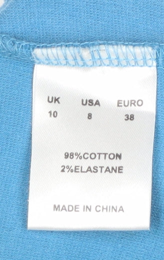Dash Women Blue Size 10 Full Zip Cotton Hoodie Sweatshirt