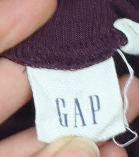 GAP Women’s Purple Mock Neck Long Sleeve Cotton Top Size S