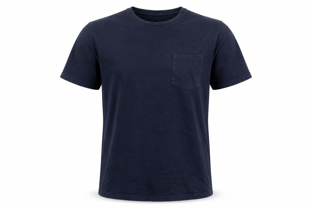 By Garment Makers Men's Navy Organic Cotton Crew Neck T-Shirt Size M