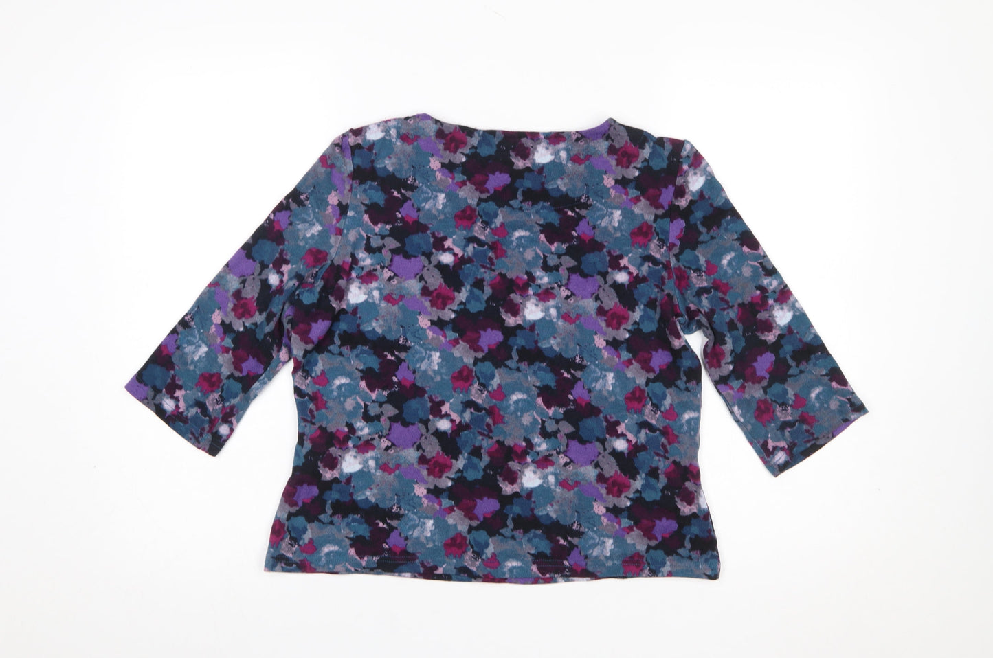 Honor Millburn Womens Multicoloured Floral 3/4 Sleeve Tunic Blouse Size 12