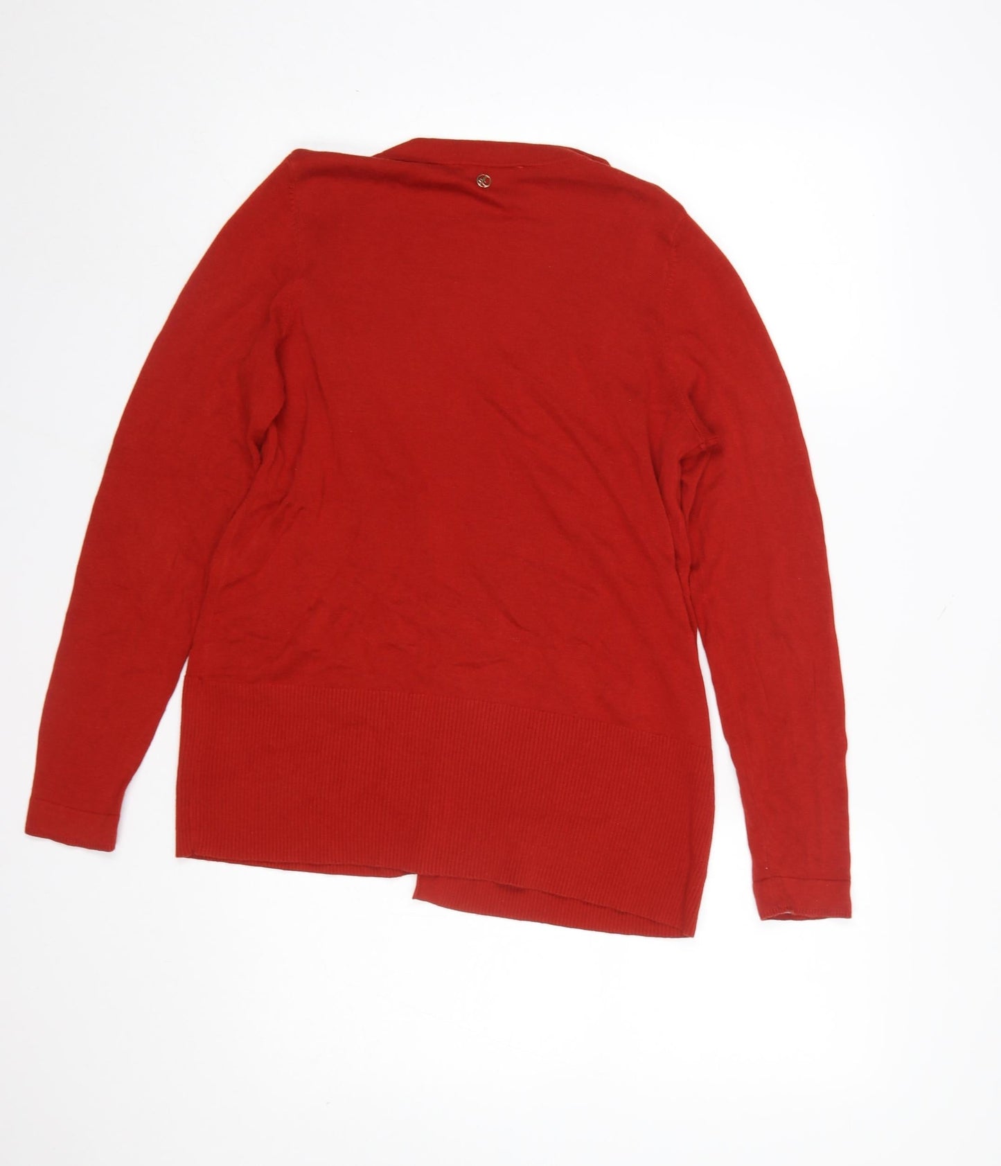 s.Oliver Women's Red Cardigan Size 10 Viscose Cotton Knit