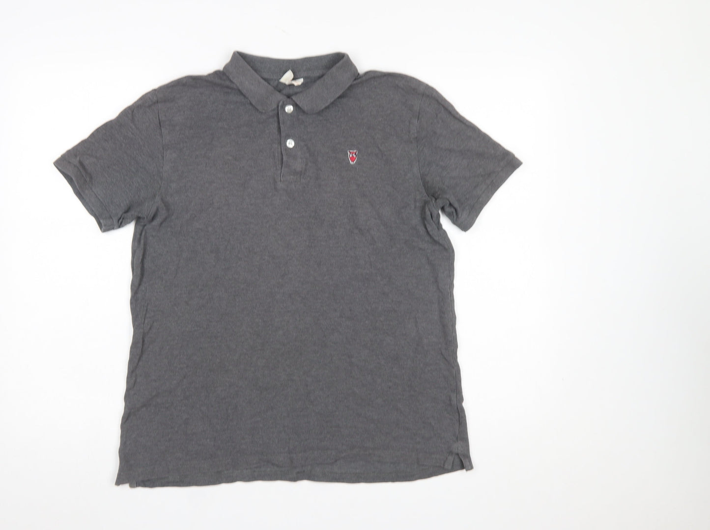 Knowledge Cotton Apparel Men's Grey Organic Cotton Polo Shirt L