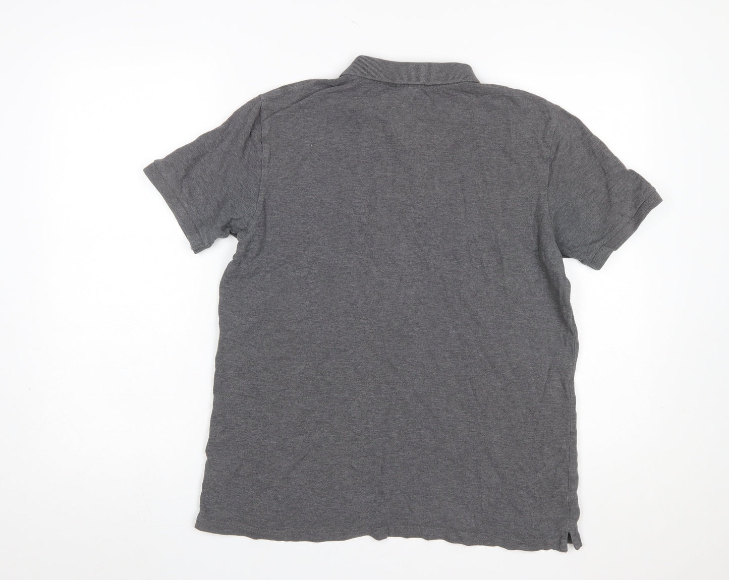 Knowledge Cotton Apparel Men's Grey Organic Cotton Polo Shirt L