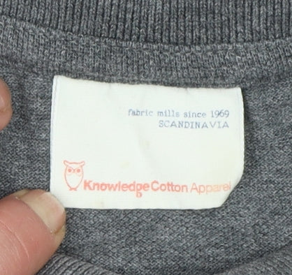 Knowledge Cotton Apparel Men's Grey Organic Cotton Polo Shirt L