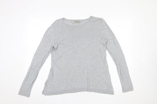 ASOS Women Grey Pullover Jumper UK 10 Long Sleeve Star Detail