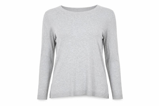 Front view of ASOS Women Grey jumper UK 10 Long Sleeve Star Detail