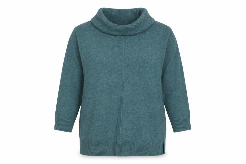 Monsoon Women’s Green Cowl Neck Wool Blend Long Sleeve Jumper Size S