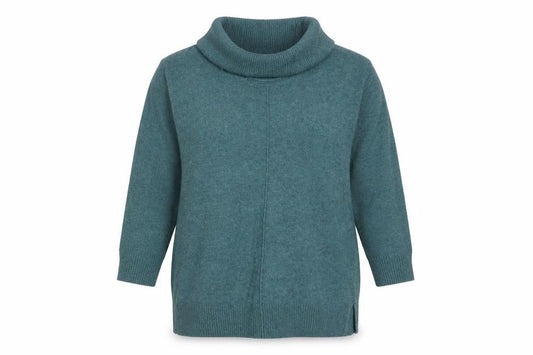 Monsoon Women’s Green Cowl Neck Wool Blend Long Sleeve Jumper Size S