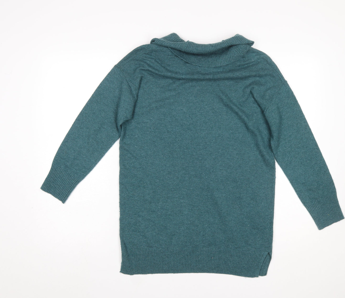 Monsoon Women’s Green Cowl Neck Wool Blend Long Sleeve Jumper Size S