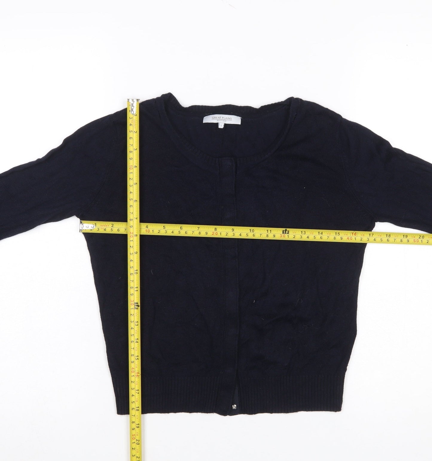 Great Plains Women's Black Knit Cotton Cardigan S