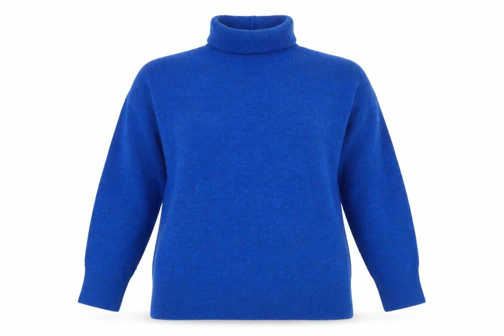 Zara Womens Blue Roll Neck Long Sleeve Pullover Jumper Size S