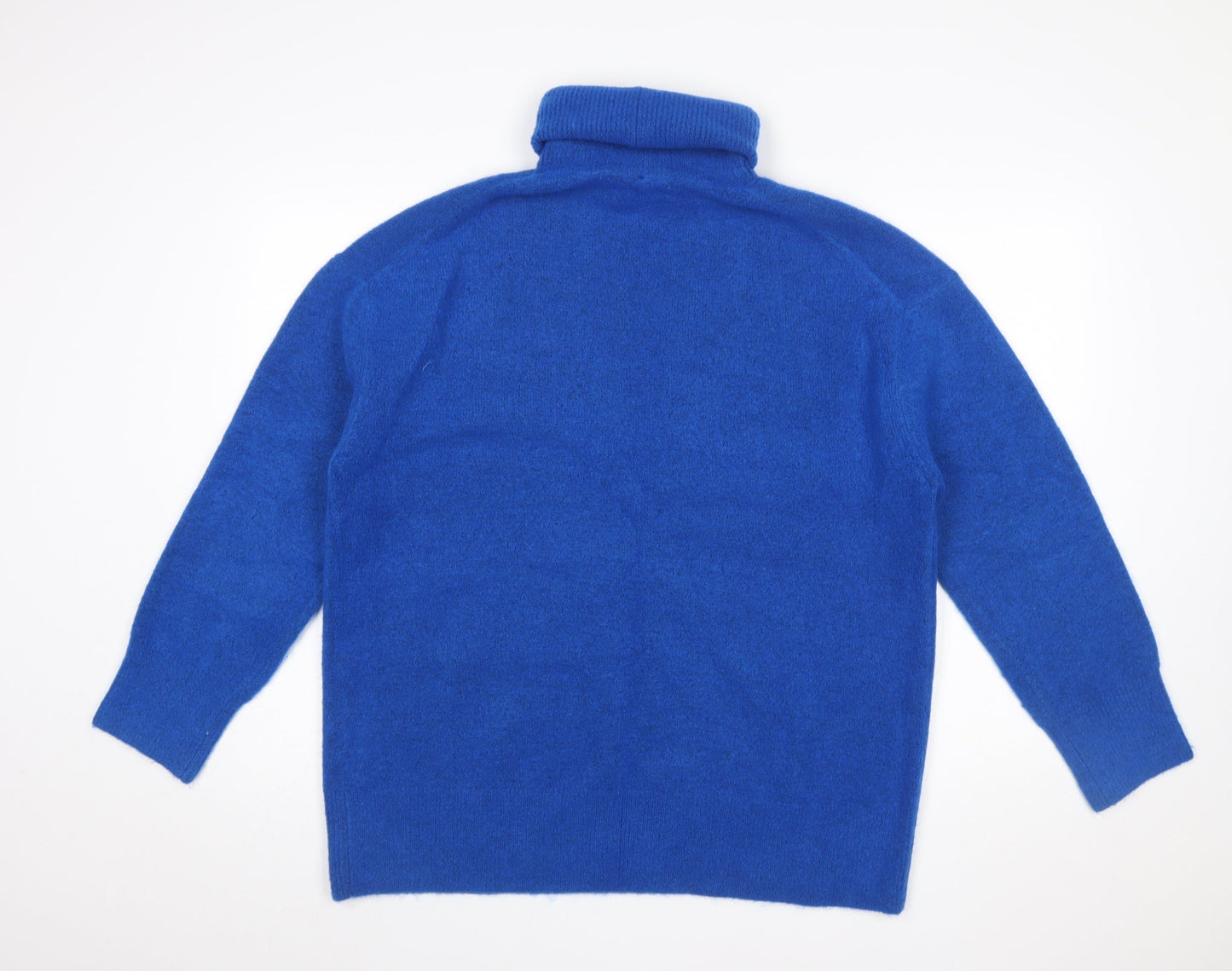 Zara Womens Blue Roll Neck Long Sleeve Pullover Jumper Size S