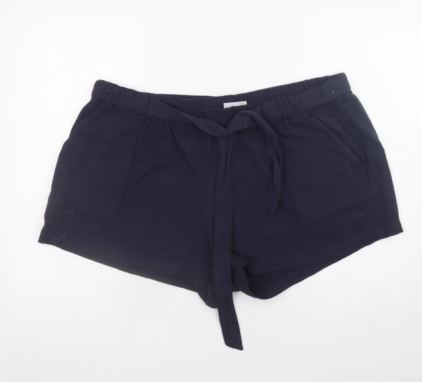 Marks and Spencer Women’s Black Cotton Paperbag Shorts Size 22