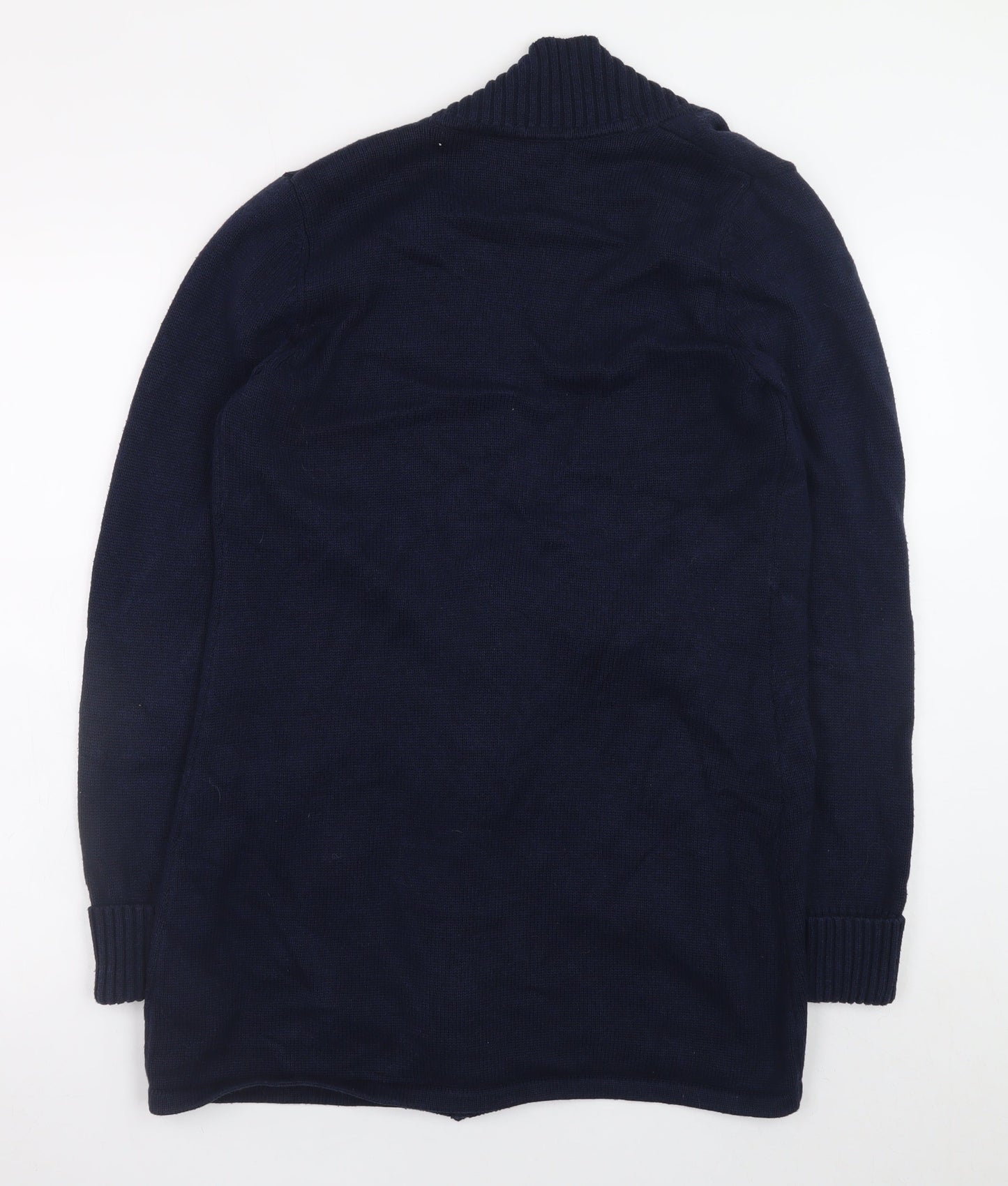 Tahari Women's Navy Blue Medium Open Front Cardigan Knit Jumper