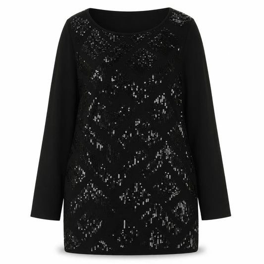 Marks & Spencer Per Una Women Black Size 18 Sequin Knit Jumper