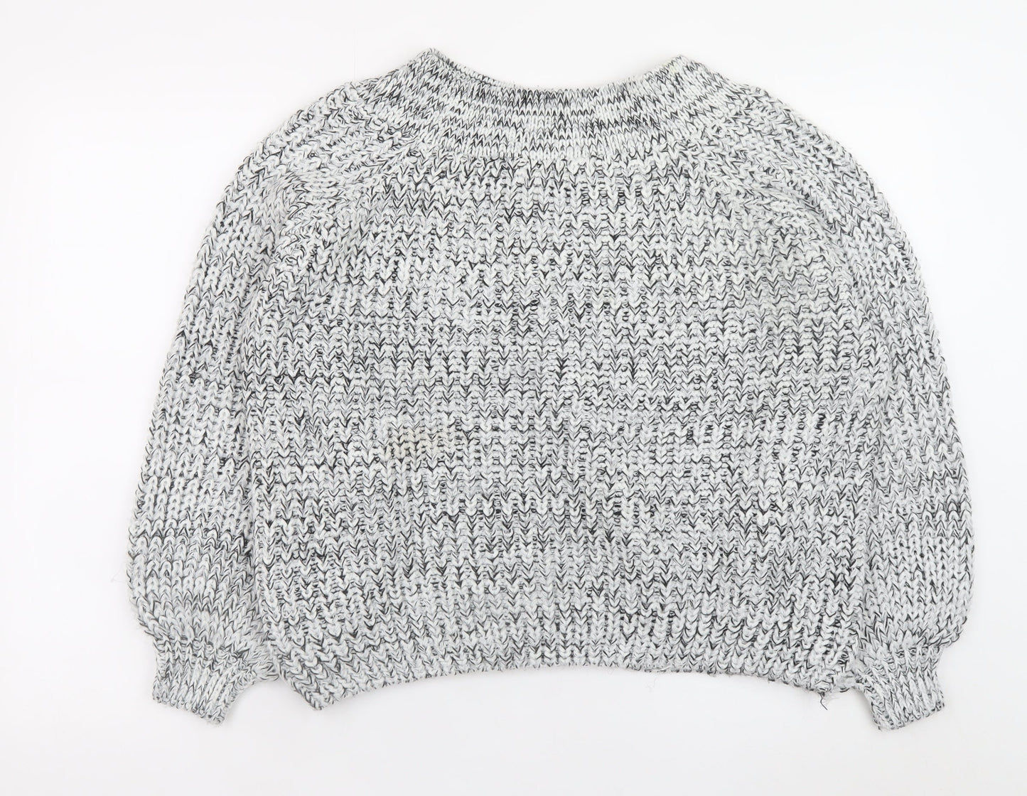 New Look Women's Grey Chunky Knit Pullover Jumper Size M