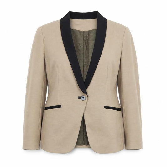 Marks and Spencer Women Beige Blazer UK 16 Classic Formal Jacket