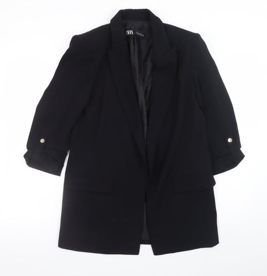Zara Women's Black XS Classic Mid-Length Blazer Jacket