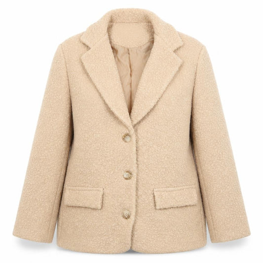 PrettyLittleThing Women Beige Size 8 Blazer Jacket Lined Mid-Length