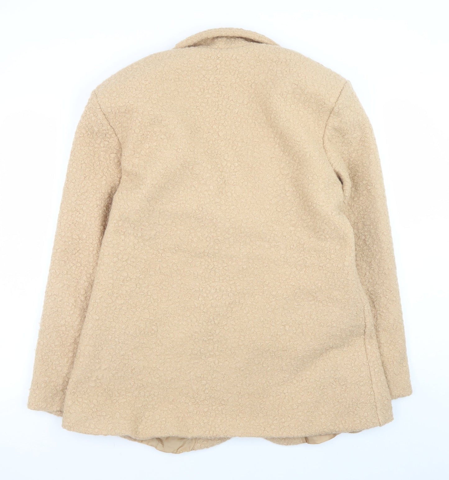 PrettyLittleThing Women Beige Size 8 Blazer Jacket Lined Mid-Length