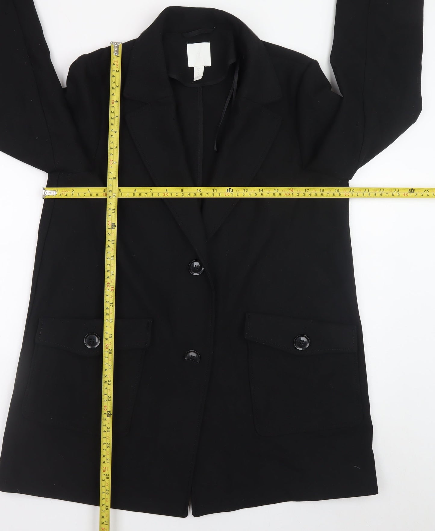 H&M Women’s Black Blazer Jacket Small Regular Fit Workwear