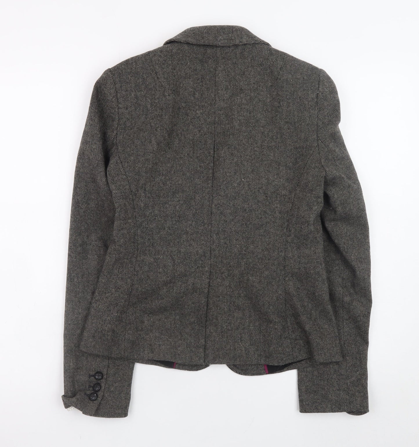 Banana Republic Women's Grey Wool Blend Herringbone Blazer Size 6