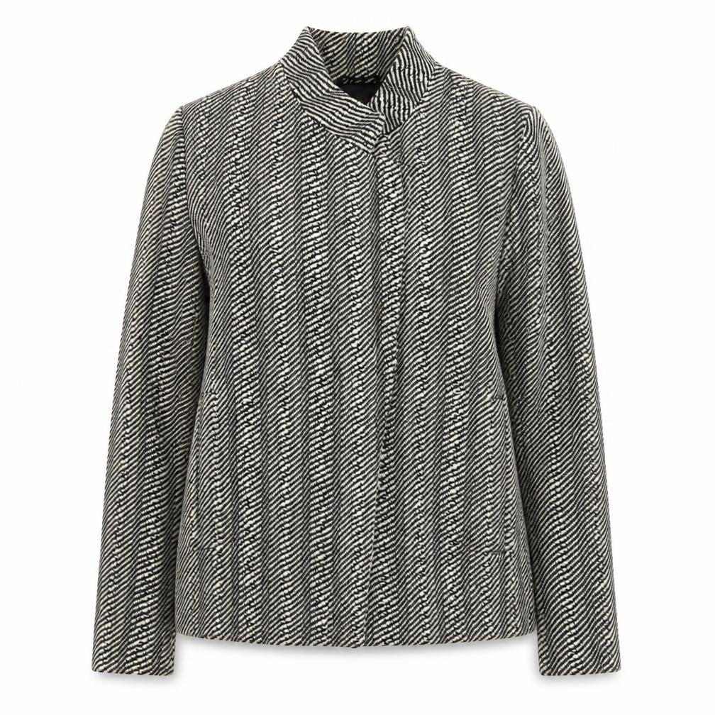 Jaeger Women's Black Wool Blend Geometric Jacket Size 8