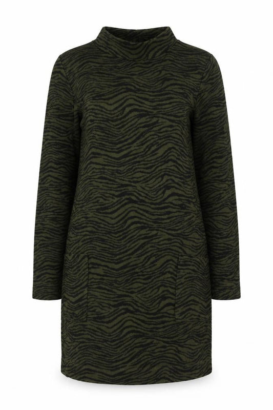 Marks & Spencer Women’s Green Animal Print Shift Dress Size 14