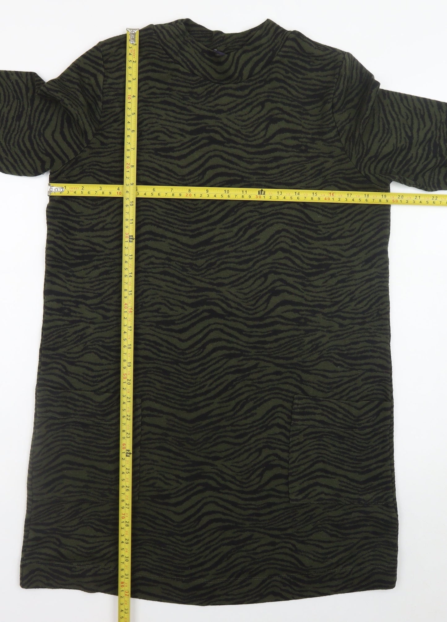 Marks and Spencer Women’s Green Animal Print Shift Dress Size 14