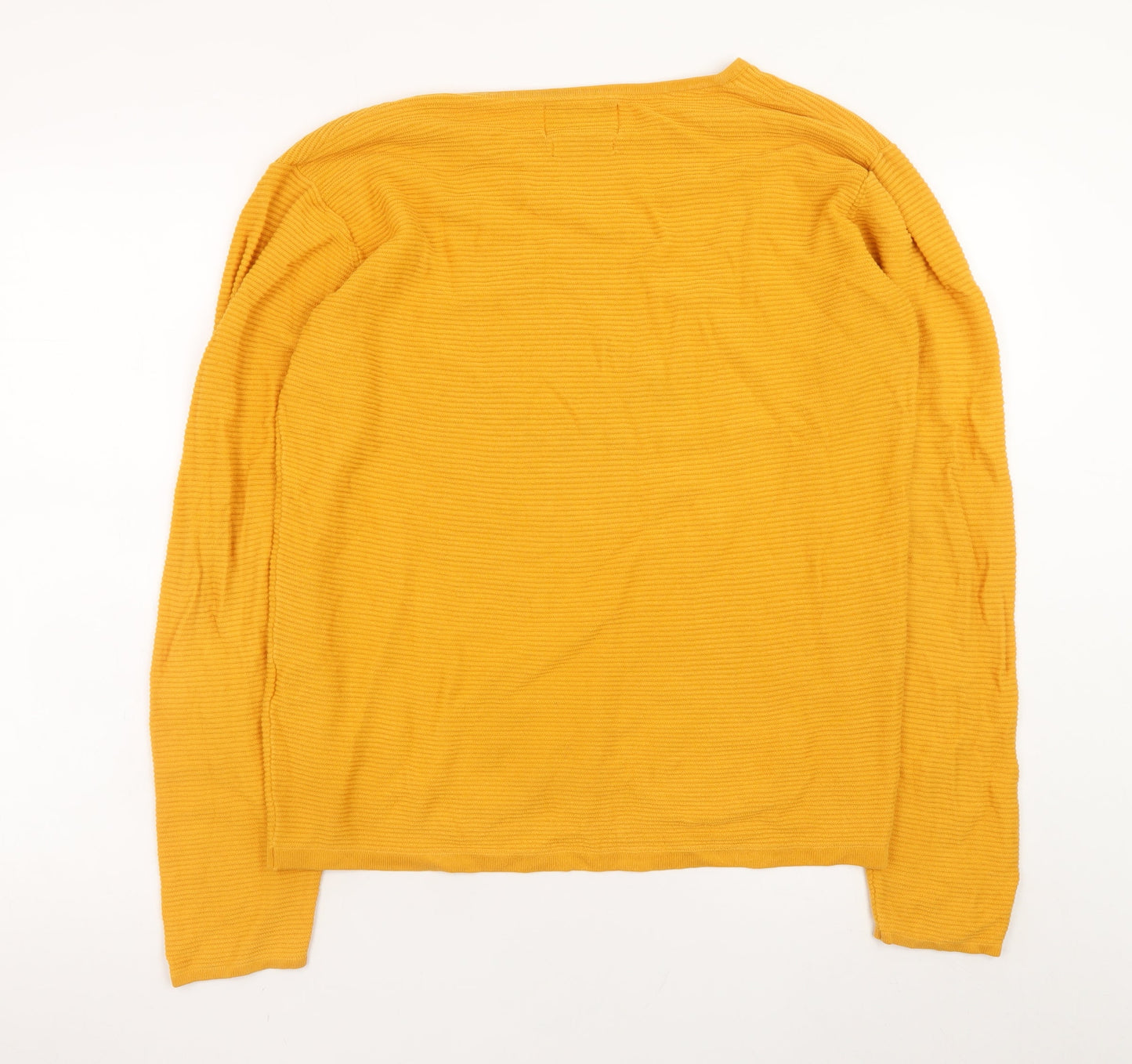 Jack & Jones Unisex Yellow Cotton Crew Neck Jumper Medium