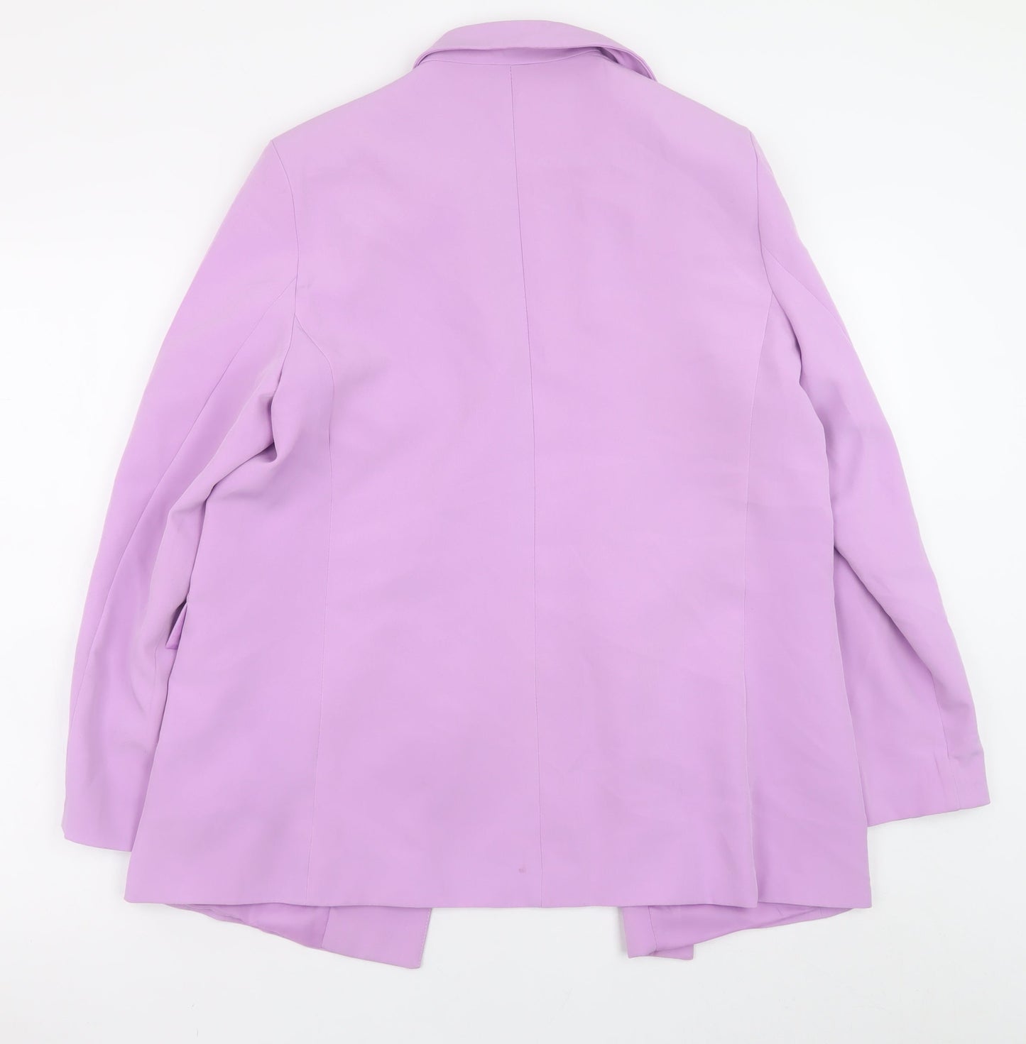 New Look Women Purple Blazer UK 14 Mid-Length Lined Jacket