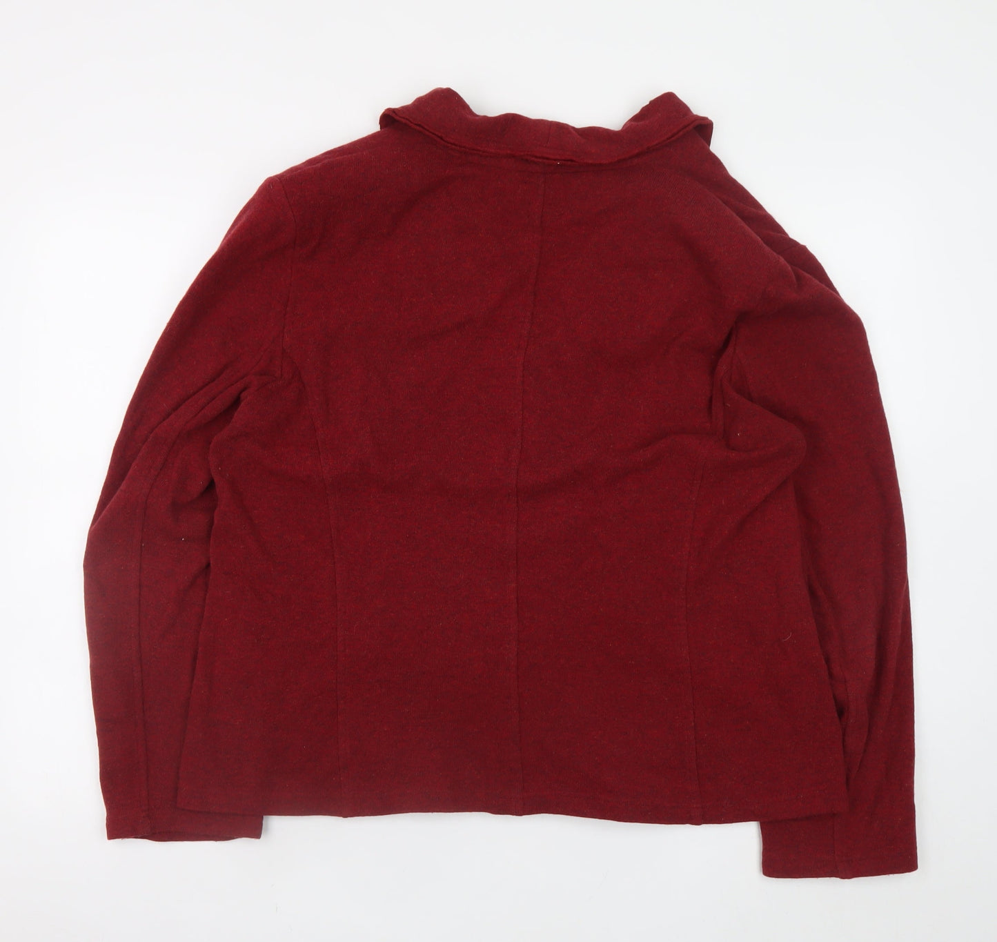 Frank Walder Women’s Red Wool Blend Blazer Jacket Size 18