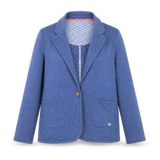 Country Rose Women Blue Size 12 Jersey Blazer Jacket