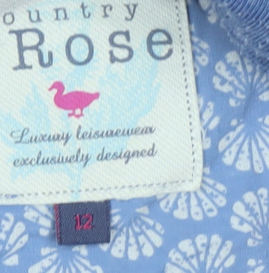 Country Rose Women Blue Size 12 Jersey Blazer Jacket