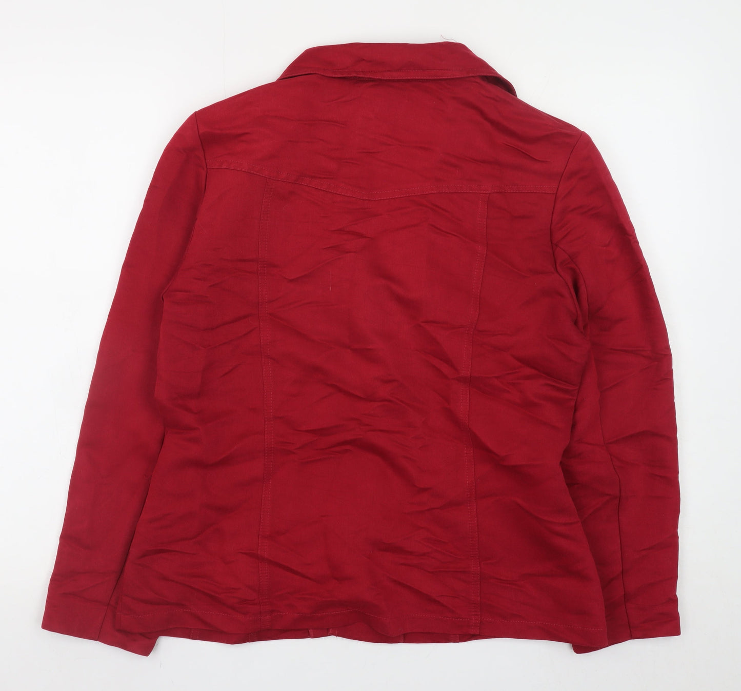 DIJON Women's Red Cotton Classic Blazer Size 12