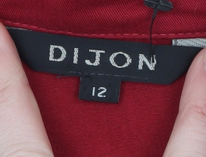 DIJON Women's Red Cotton Classic Blazer Size 12