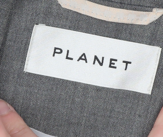 Planet Women's Grey Wool Blend Blazer Jacket Size 10