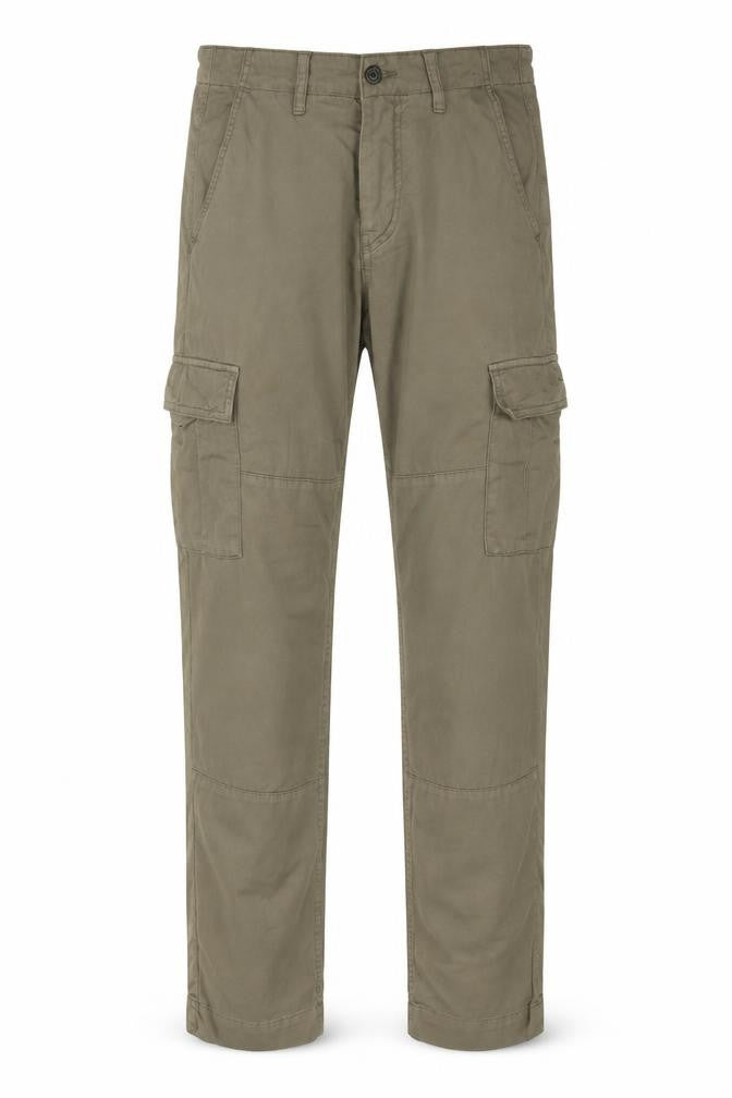 Guess Men's Brown Cargo Trousers 28x32 Mid Rise Regular Straight