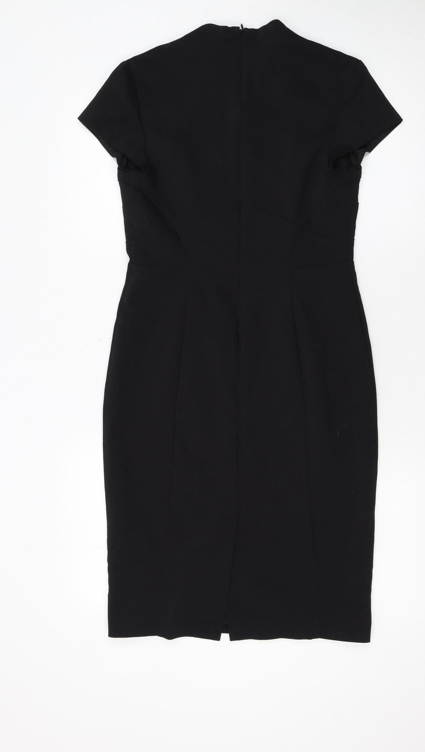 Oasis Women's Black Size 10 Bodycon Knee Length Dress