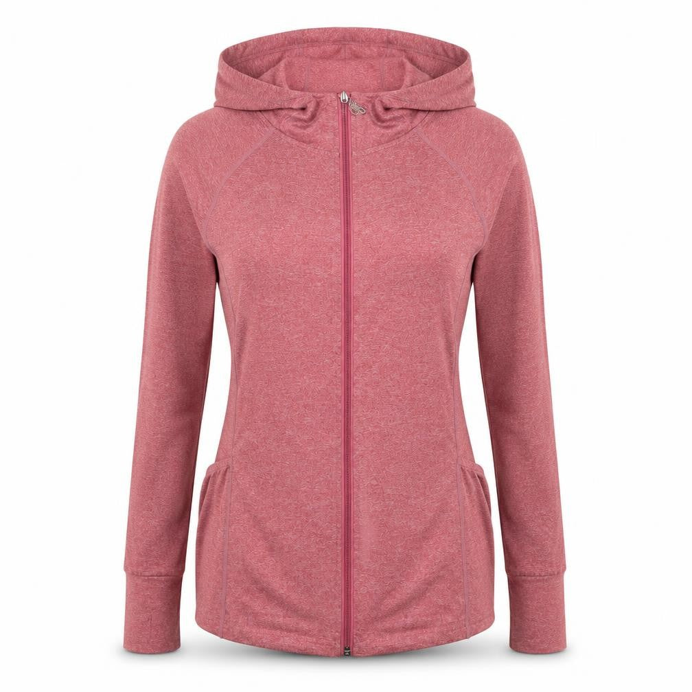 Sykooria Women's Pink Full Zip Hooded Sweatshirt Size M
