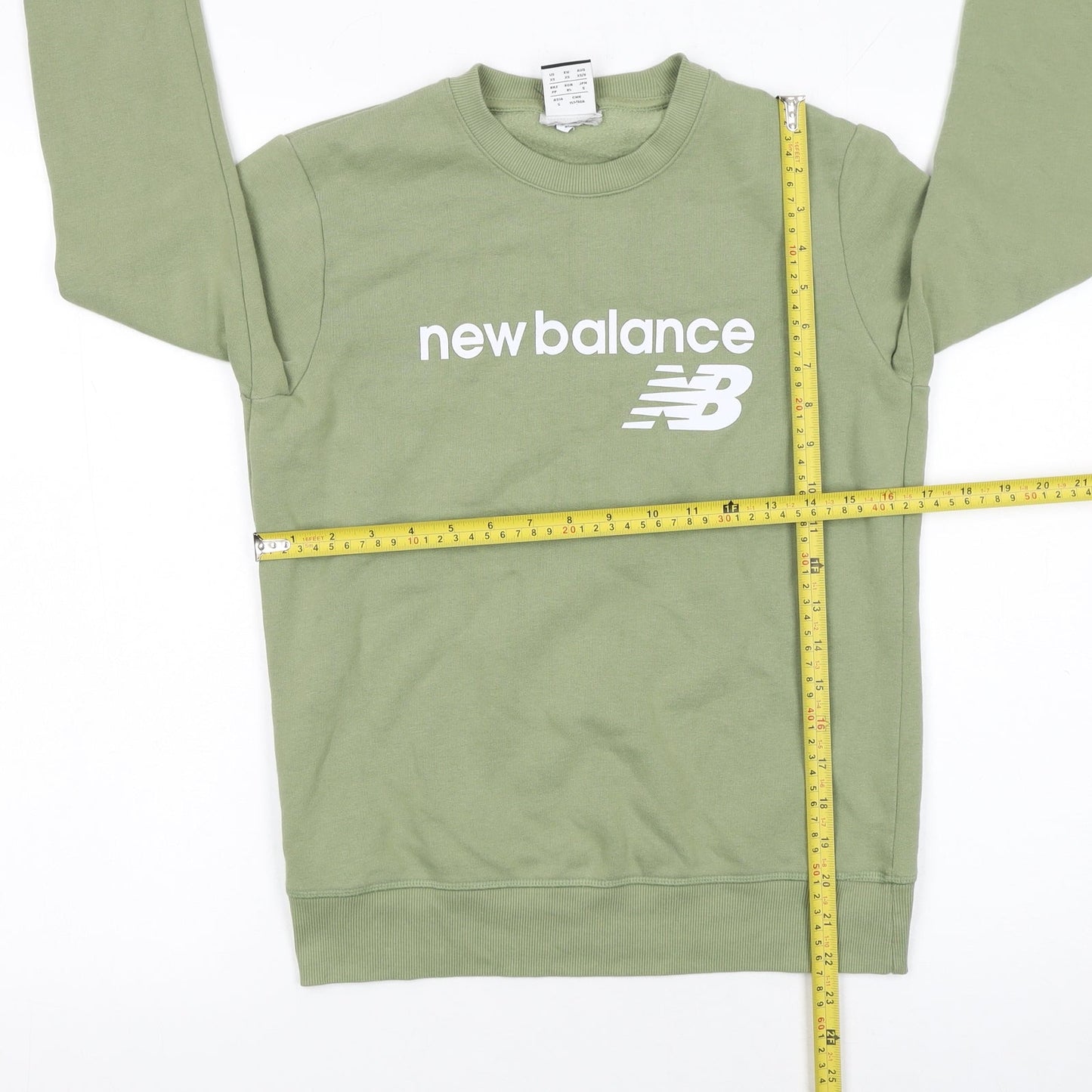 New Balance Womens Green XS Crew Neck Pullover Sweatshirt